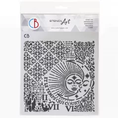   Ciao Bella Stencil 8" (20 cm) - Wizard Academy - Cosmic Infinity - Texture Stencil (1 db)