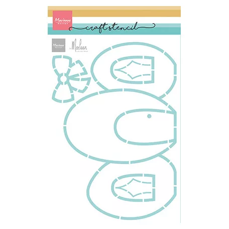 Marianne Design Stencil - Egg cottage by Marleen - Stencils (1 db)