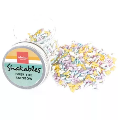 Marianne Design Díszítőelem rázóablakhoz - Shakables, Over the rainbow - Shaker elements (1 csomag)