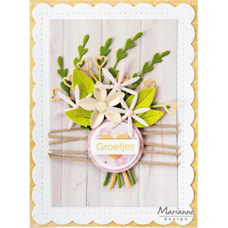 Marianne Design Vágósablon - Sweet heart sprig - Creatable (1 csomag)