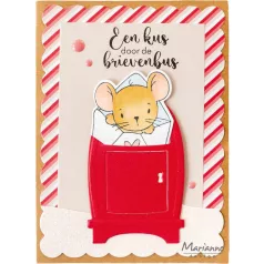   Marianne Design Vágósablon bélyegzővel - Hello Mouse - Egérke - Stamp & die kit (1 csomag)