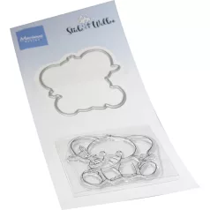   Marianne Design Vágósablon bélyegzővel - Elephant hug - Elefánt - Stamp & die kit (1 csomag)