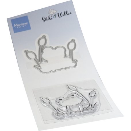 Marianne Design Vágósablon bélyegzővel - Frog - Béka - Stamp & die kit (1 csomag)