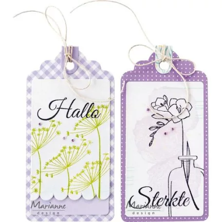 Marianne Design Vágósablon - Elegant Tag - Címke - Craftable (1 csomag)