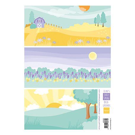 Marianne Design Kivágóív A4 - Eline's Early Spring Backgrounds - Cutting Sheet (1 db)
