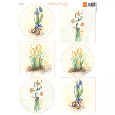   Marianne Design Kivágóív A4 - Mattie's Mooiste - Flower bulbs - Cutting Sheet (1 db)