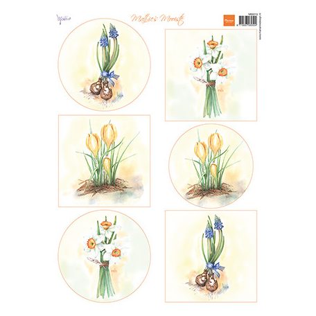 Marianne Design Kivágóív A4 - Mattie's Mooiste - Flower bulbs - Cutting Sheet (1 db)