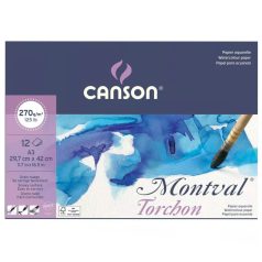   Canson Akvarellpapír tömb - A3 - 270 g - Montval Torchon Aquarelle (12 ív)