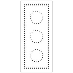   The Crafter's Workshop Stencil 4"x9"(10*22cm) - Dotted circles - Slimline stencil (1 db)