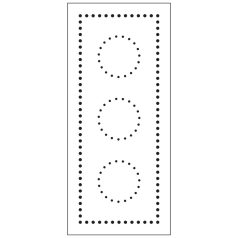   The Crafter's Workshop Stencil 4"x9"(10*22cm) - Dotted circles - Slimline stencil (1 db)