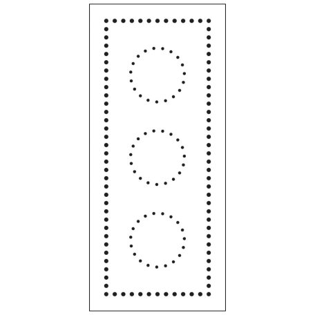 The Crafter's Workshop Stencil 4"x9"(10*22cm) - Dotted circles - Slimline stencil (1 db)