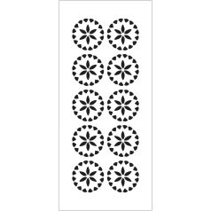   The Crafter's Workshop Stencil 4"x9"(10*22cm) - Rollerdex Pattern - Slimline stencil (1 db)