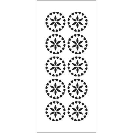 The Crafter's Workshop Stencil 4"x9"(10*22cm) - Rollerdex Pattern - Slimline stencil (1 db)