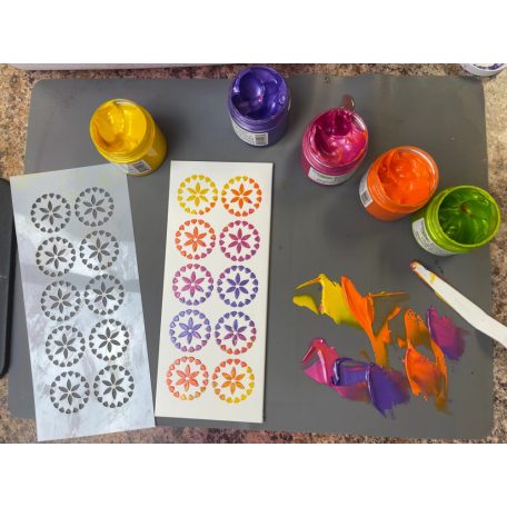 The Crafter's Workshop Stencil 4"x9"(10*22cm) - Rollerdex Pattern - Slimline stencil (1 db)