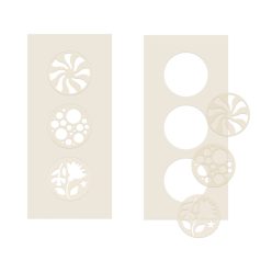   Polkadoodles Stencil - Switchables Circles Triptych - Creative Stencil (1 db)