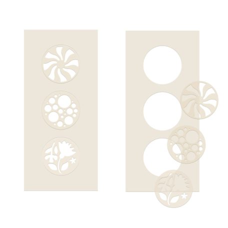 Polkadoodles Stencil - Switchables Circles Triptych - Creative Stencil (1 db)