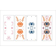   LDRS Creative Stencil  - Folk Art - Slim Line Layering Stencils (1 csomag)