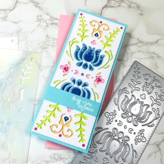   LDRS Creative Stencil  - Folk Art - Slim Line Layering Stencils (1 csomag)