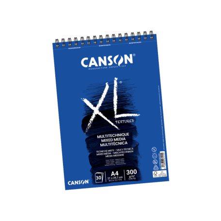 Canson XL Mixed Media spirálos papírtömb A4 - 300 g - XL Mixed Media Textured (30 ív)