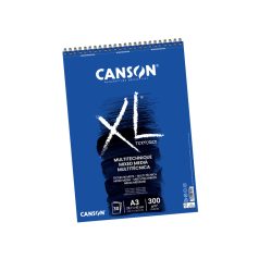   Canson XL Mixed Media spirálos papírtömb A3 - 300 g - XL Mixed Media Textured (30 ív)