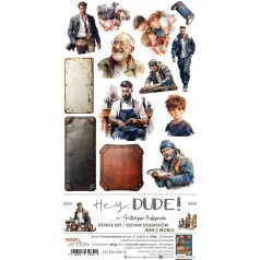   Craft O'Clock Kivágóív - Hey, Dude! - Men’s World - Extras to Cut Set (18 ív)