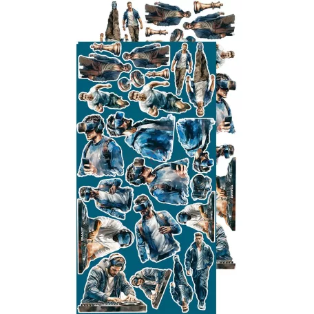 Craft O'Clock Kivágóív - Hey, Dude! - Men’s World - Extras to Cut Set (18 ív)