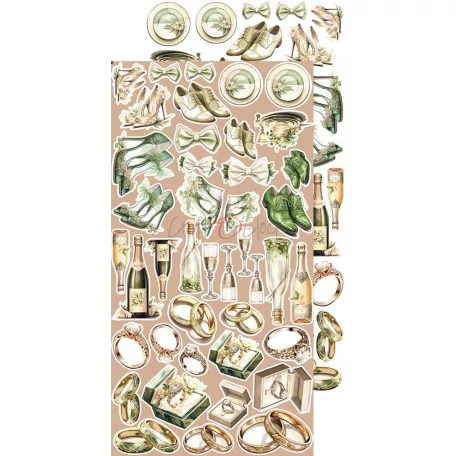 Craft O'Clock Kivágóív - A Day To Remember - Wedding elements - Extras to Cut Set (18 ív)