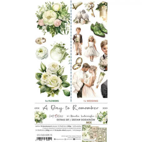 Craft O'Clock Kivágóív - A Day To Remember - Mix - Extras to Cut Set (18 ív)