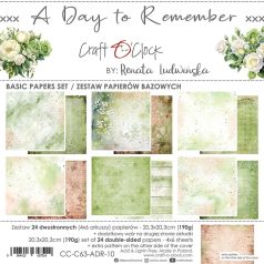   Craft O'Clock Scrapbook papírkészlet 8" (20 cm) - A Day To Remember - Basic Paper Set (24 ív)