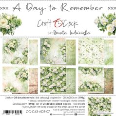   Craft O'Clock Scrapbook papírkészlet 8" (20 cm) - A Day To Remember - Paper Collection Set (24 ív)