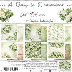   Craft O'Clock Scrapbook papírkészlet 6" (15 cm) - A Day To Remember - Paper Collection Set (24 ív)