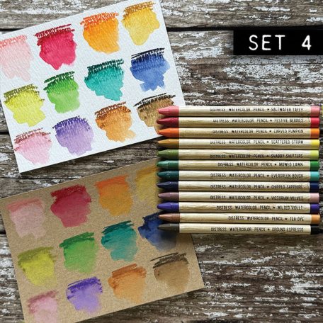 Tim Holtz Akvarell ceruzakészlet - Kit 4 - Distress Watercolor Pencils (12 db)