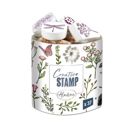 Aladine Dekor gumibélyegző - Floral - Creative Foam Stamps (1 csomag)
