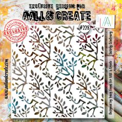   AALL & CREATE Stencil 6" (15 cm) - Swirly Contrary (1db)