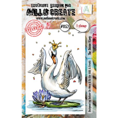 AALL & CREATE Szilikonbélyegző A7 - The Swan King - Stamp Set (1 db)