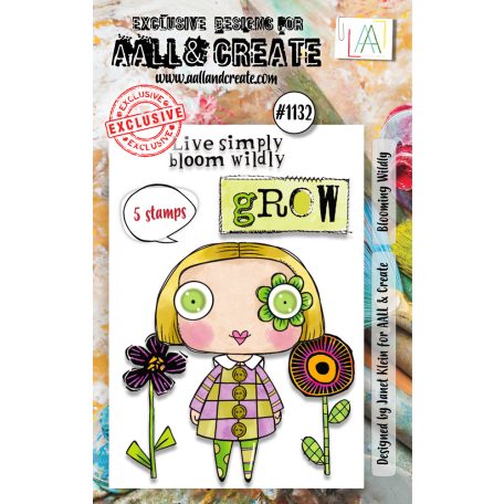AALL & CREATE Szilikonbélyegző A7 - Blooming Wildly - Stamp Set (1 db)