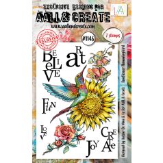   AALL & CREATE Szilikonbélyegző A6 - Sunflower Hummingbird - Stamp Set (1 db)