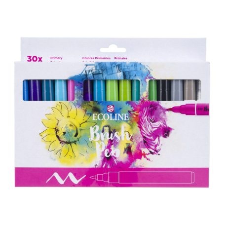 Talens Ecoline Akvarell ecsetfilc készlet - Primary - Brush Pen (30 db)