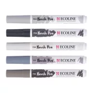   Talens Ecoline Akvarell ecsetfilc készlet - Shadow - Brush Pen (5 db)