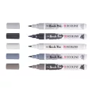 Talens Ecoline Akvarell ecsetfilc készlet - Shadow - Brush Pen (5 db)