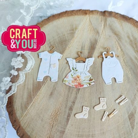 Craft & You Vágósablon - Baby's Clothes - Babaruhák - Cutting Dies (1 csomag)