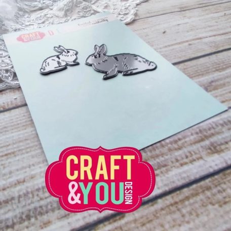 Craft & You Vágósablon - Rabbits - Nyuszik - Cutting Dies (1 csomag)