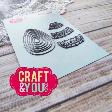Craft & You Vágósablon - Lace Easter Eggs - Cutting Dies (1 csomag)
