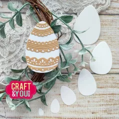   Craft & You Vágósablon - Lace Easter Eggs - Cutting Dies (1 csomag)