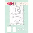 Craft & You Vágósablon - ATC Frame with a Cup of Coffee - Cutting Dies (1 csomag)