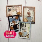 Craft & You Vágósablon - ATC Frame with a Cup of Coffee - Cutting Dies (1 csomag)