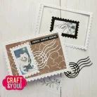 Craft & You Vágósablon - ATC Frame with Stamp - Cutting Dies (1 csomag)