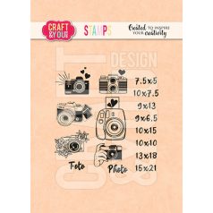   Craft & You Szilikonbélyegző - Mini Cameras Set - Clear Stamps (1 db)