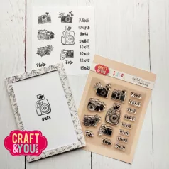  Craft & You Szilikonbélyegző - Mini Cameras Set - Clear Stamps (1 db)