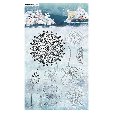 Studio Light Szilikonbélyegző - Icy florals - Clear Stamps (1 csomag)
